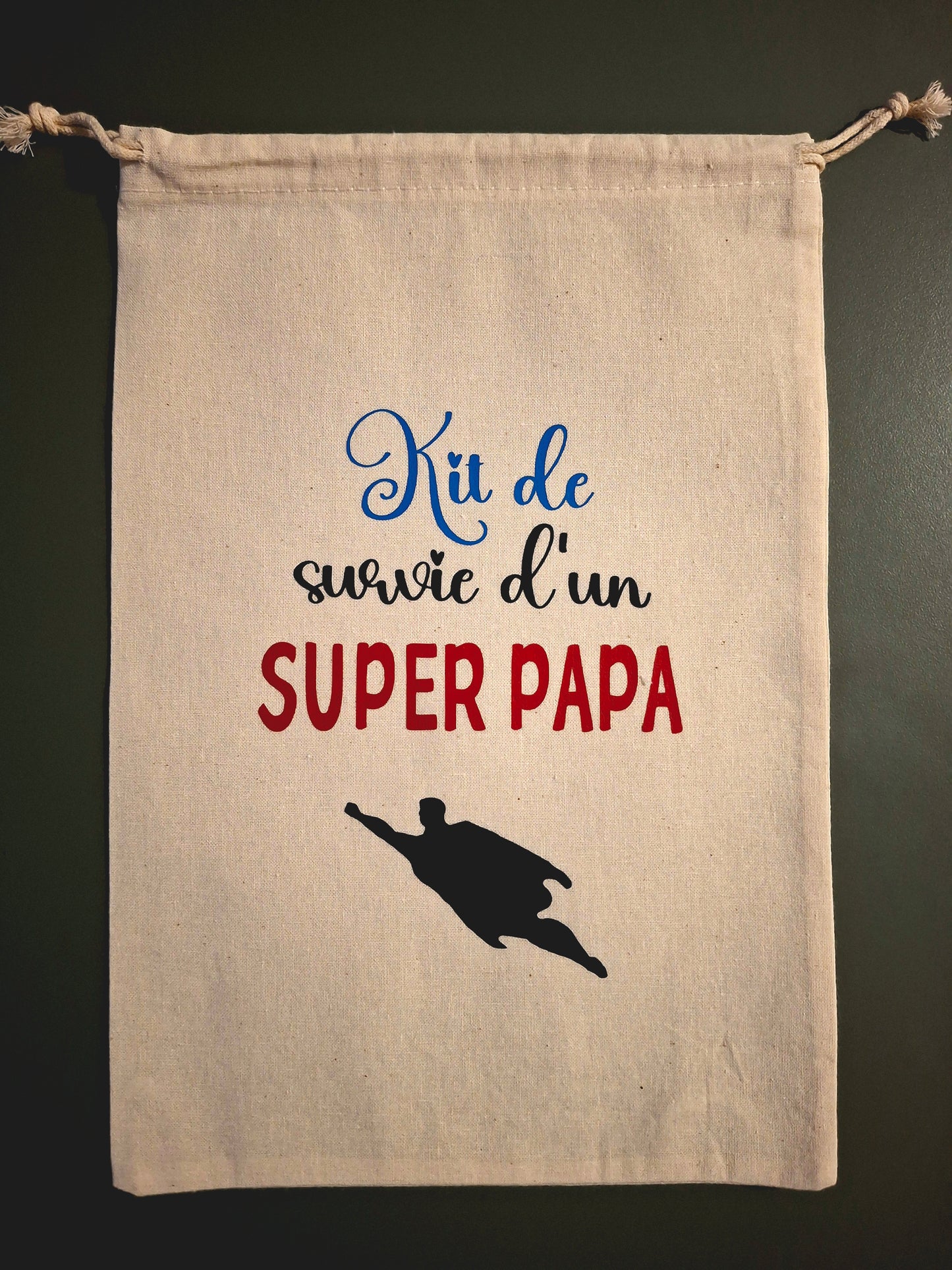 Sac “Kit de survie d’un super papa” – Cadeau original pour papa