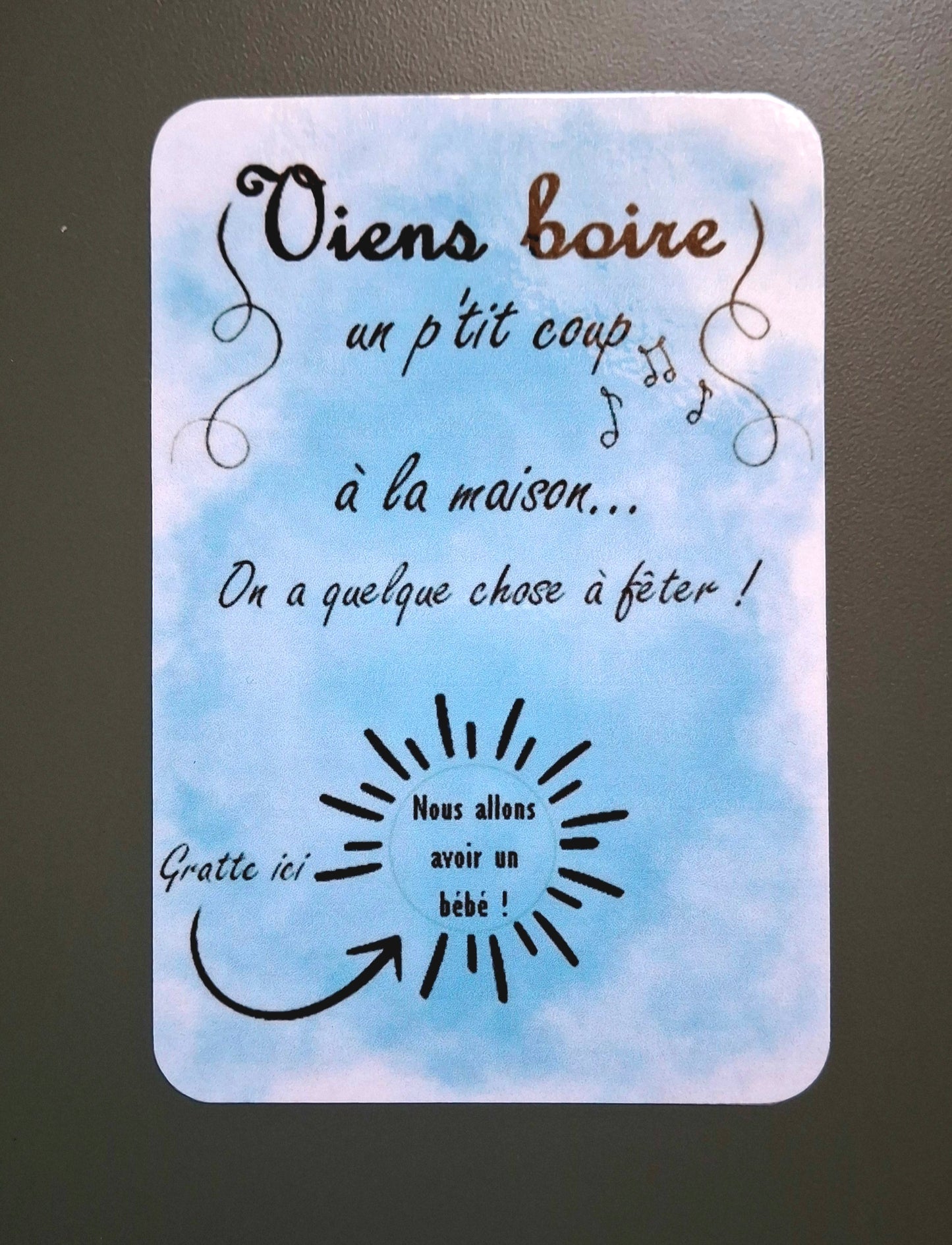 Lot de 2 cartes à gratter – annonce surprise grossesse