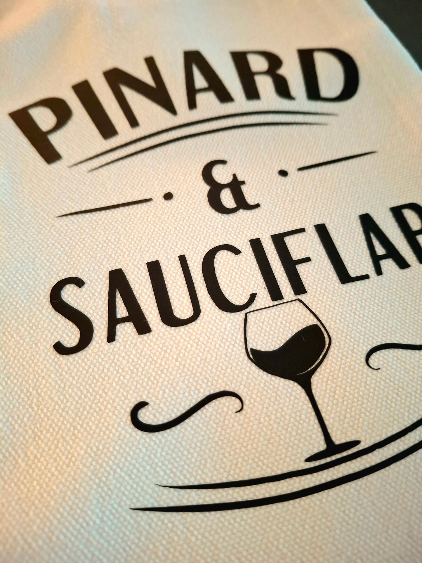Sac à bouteille humour "PINARD ET SAUCIFLAR” – cadeau apéro entre amis | Ma Bulle Créative