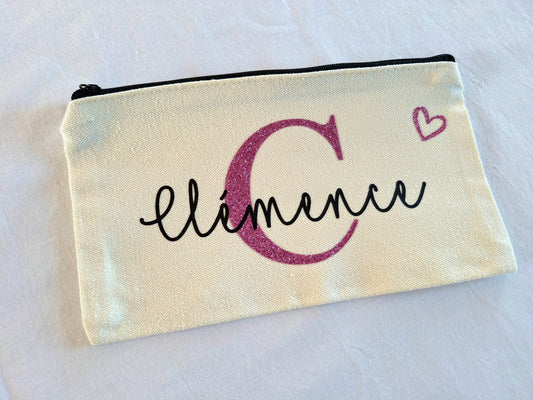 Pochette personnalisée prénom à offrir avec initiale