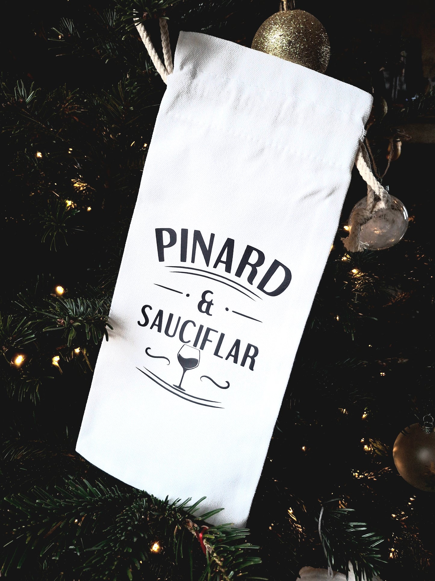 Sac à bouteille humour "PINARD ET SAUCIFLAR” – cadeau apéro entre amis | Ma Bulle Créative